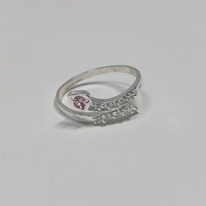 Snake  women sterling silver ring 925 with Small Zirconia